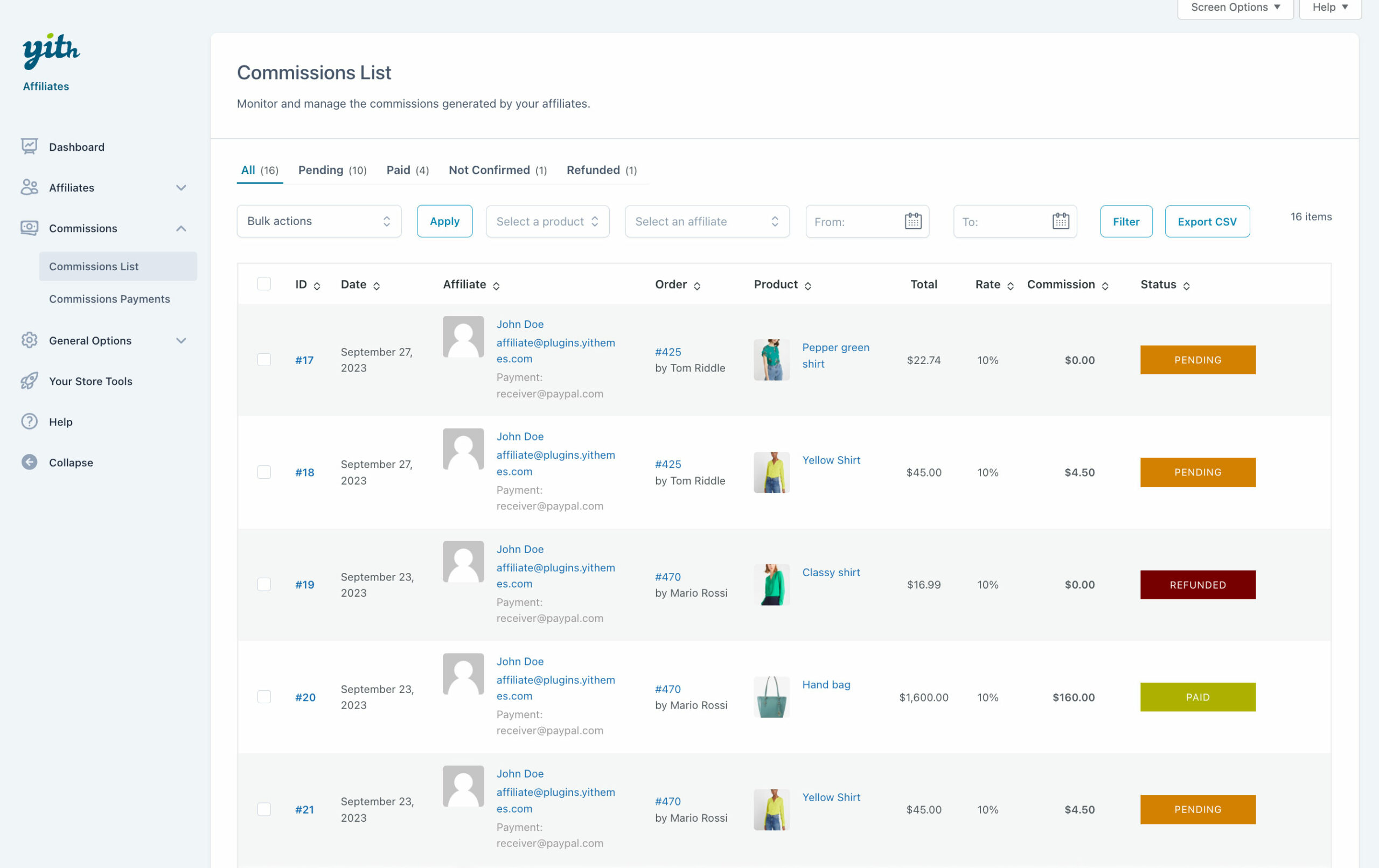 YITH WooCommerce Affiliates Premium - Image 4