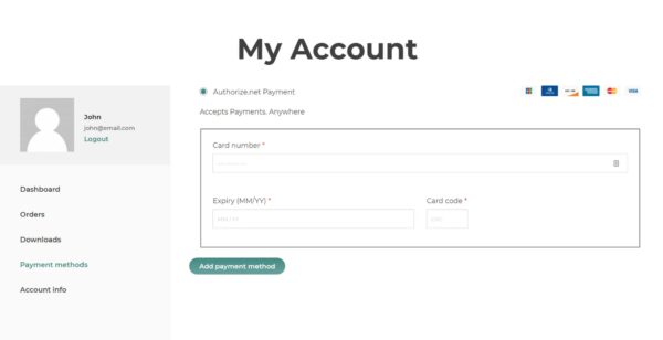 07.add payment method in my account