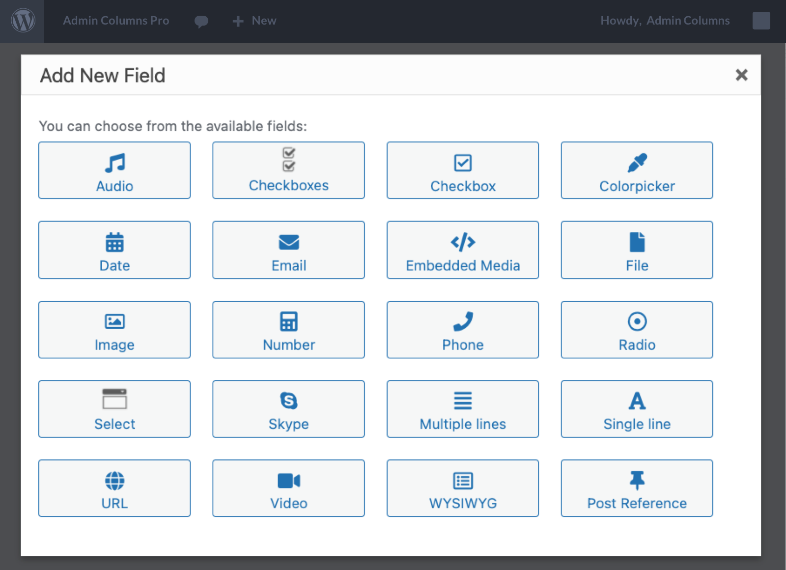Admin Columns Pro Toolset Types - Image 3