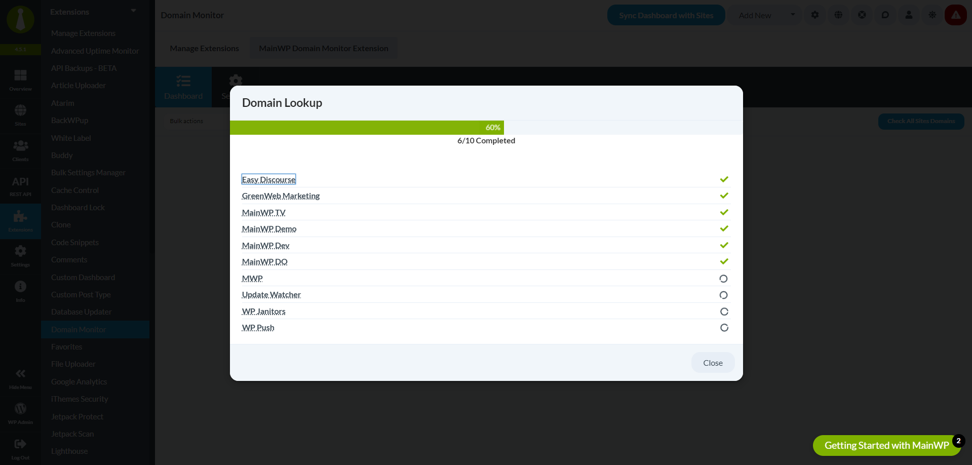 MainWP Domain Monitor - Image 2