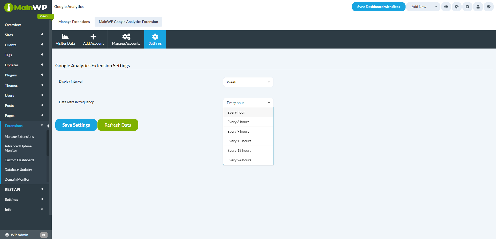 MainWP Google Analytics - Image 4