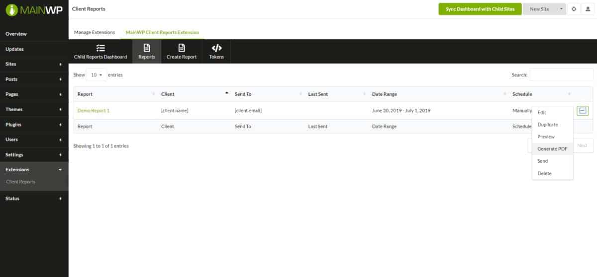 MainWP Client Reports - Image 3